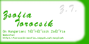 zsofia torocsik business card